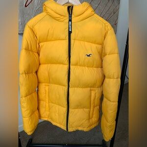 Hollister Yellow Puffer Jacket